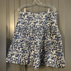 Boden Floral Skirt with Ruffle Detail Size 10